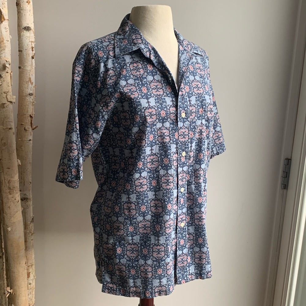Vintage ONO Shirt by Liberty House Lattice Print M